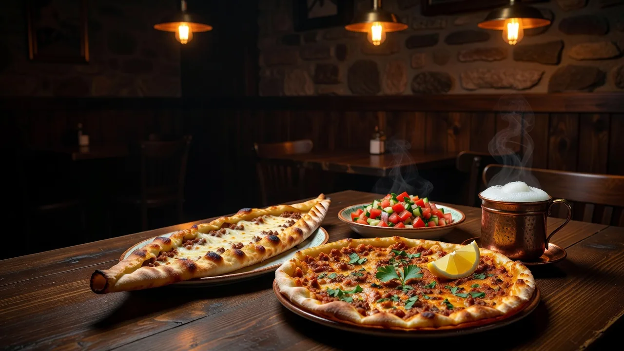 Pide, lahmacun ve ayranla kurulu sofra (temsili görsel)
